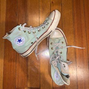 Mint teal green high converse